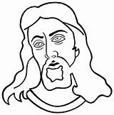 Jesus Cartoon Coloring Pages Face Drawing Tattoo Drawings Colouring Cross Clipart Books Cliparts God Holy Kids Clip Printable Book Getdrawings sketch template