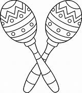 Maracas Clipart Percussion Clip Outline Mexican Coloring Pages Instruments Mayo Cinco Line Para Cute Latin Music Draw Cliparts Drawings Drum sketch template