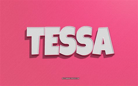 Download Wallpapers Tessa Pink Lines Background Wallpapers With Names