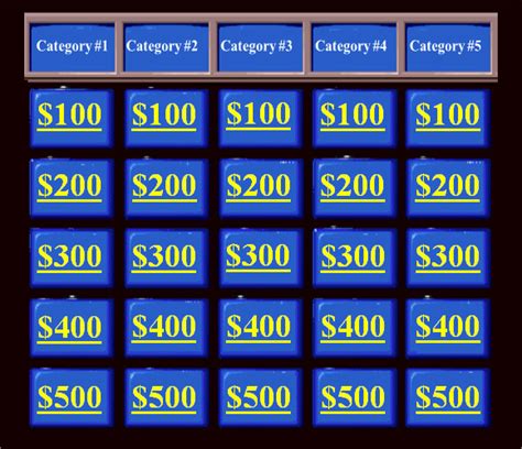 sample jeopardy powerpoint templates