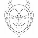 Maschera Devils Diavolo Mascara Demons Demonio Diabla Kolorowanka Maska Halloween Rysunek Stampare Rysunki sketch template
