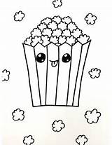 Popcorn Freebie sketch template