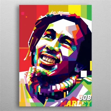 Bob Marley The Legend Pop Art Poster Print Metal Posters