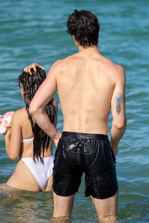 Camila Cabello Wet See Through Swimsuit Candids In Miami