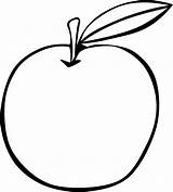Apple Coloring Fruit Outline Colouring Pages Clipart Drawings Fruits Clip Apples Melon Drawing Kids Microsoft Word Clipartmag Printable sketch template
