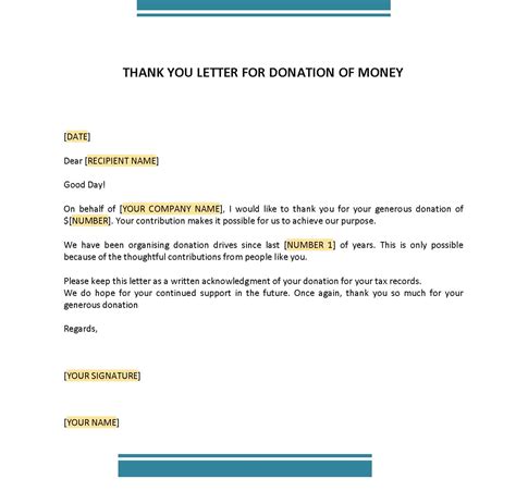 letter   donation template