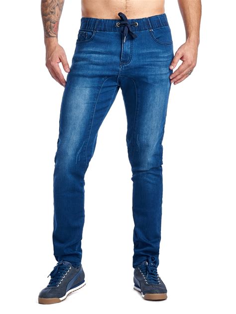 jeans mens denim pant jogger styling slim fit nc medium blue medium walmartcom
