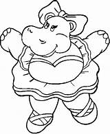 Hippo Coloring Pages Color Print Template sketch template