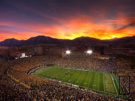 football stadium  sunset colorado