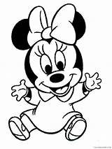 Mouse Coloring Pages Minnie Baby Printable Coloring4free Cartoons sketch template