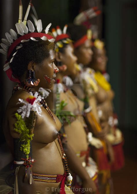 Female Tribal Dancers In Trobriand Island Papua New
