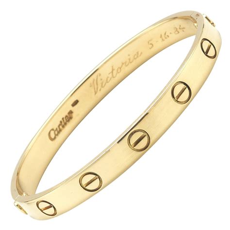 cartier love bracelet yellow gold size   stdibs