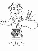 Coloring Scotland Pages Bagpiper Colouring Kids Printable Crafts Scottish Burns Night Book Activities Map Sheets Piper Print Dance Search Colour sketch template
