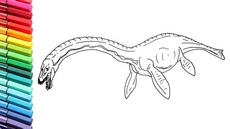 draw  sea dinosaurs plesiosaur drawing  coloring