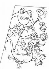Randall Boggs Coloring Pages Partner His Inc Monsters Monster Para Colorear Color Claws Dibujos Supercoloring Ward Lanky Schmidt University Sa sketch template