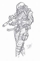 Recon Swat sketch template