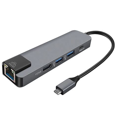 usb type  hdmi hub grey