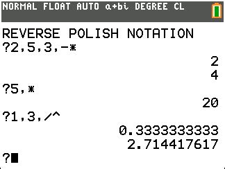 reverse polish notation ticalcorg