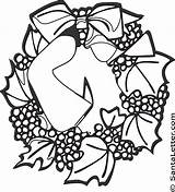 Christmas Wreath Coloring Pages Santa Reef Choose Board Coloringpages sketch template