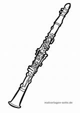 Klarinette Malvorlage Musikinstrumente Oboe Ausmalbild Clarinet Clarinete Ausmalen Instrumente Klarinetten Musikinstrument Pintar Motiv Clarinetes sketch template