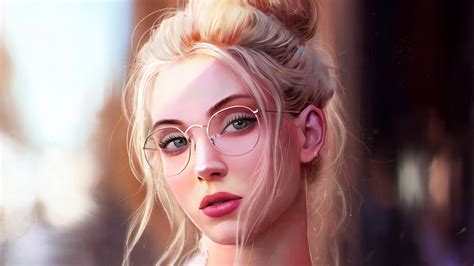 Girl With Glasses Artistic Portrait 4k Hd Artist 4k