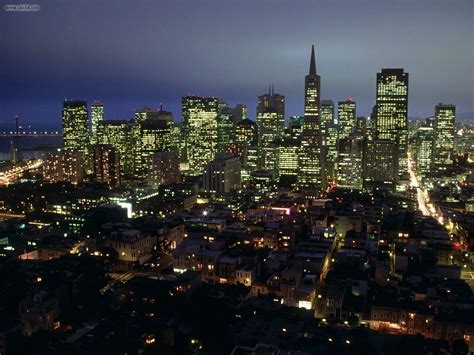 buildings city city lights  san francisco california picture nr
