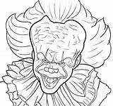 Pennywise Clown Coloriages Sketchok sketch template