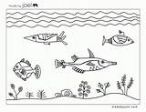 Coloring Underwater Pages Fish Sheet Printable Joel Made Scene Madebyjoel Kids Template Sheets Colouring Water Under Designs Templates Da Clip sketch template