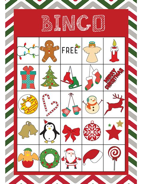 christmas bingo game printable