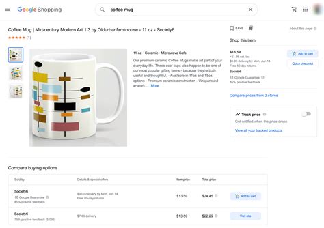 product listings  googles shopping tab