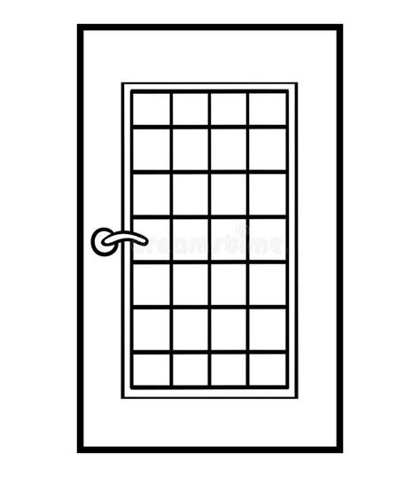 glass door stock vector illustration  door outdoors