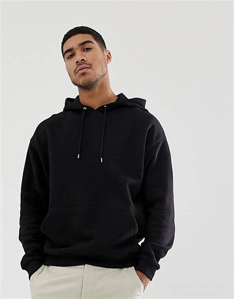 asos design oversized hoodie  black asos
