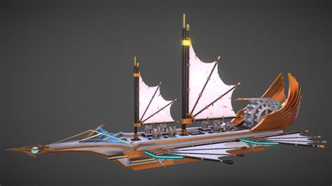 steampunk ship concept    model  feathrz ac