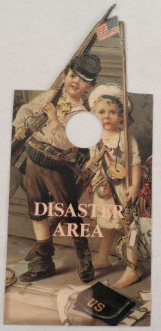 door knob note hanger victorian card  knock disaster area children