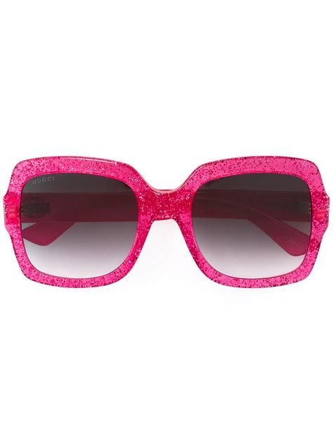 Gucci Glitter Optyl Template Sunglasses In Pink Lyst