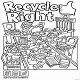 Recycling Coloring Pages Recycle Color Printable Getcolorings Kids Worksheets Getdrawings sketch template