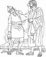 Coloring Jesus Heals Lepers Sabbath Ten Popular sketch template