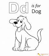 Dog Coloring Letter Pages Alphabet Kids Worksheet Sheet Learning Preschool Tracing Popular sketch template