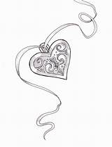 Locket Heart Tattoo Deviantart sketch template