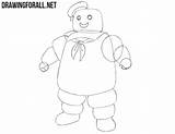 Draw Stay Marshmallow Puft Man Monster Drawingforall Sailor Collar Scarf Shoulders Need Now sketch template