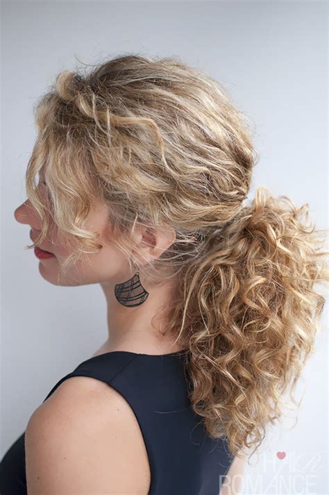 curly hairstyle tutorial  curly ponytail hair romance