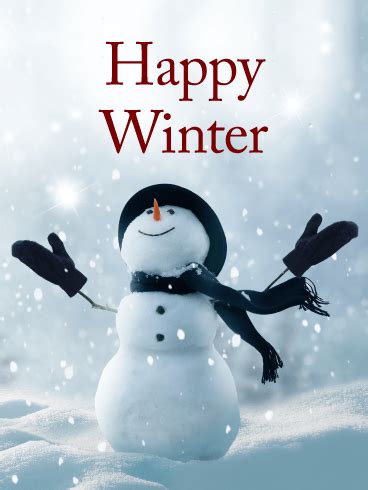 happy snowman winter card birthday greeting cards  davia