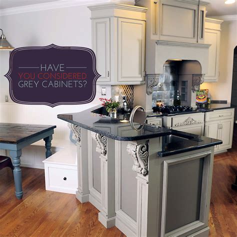 considered grey kitchen cabinets
