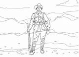 Coloring Pages Anzac Colouring Soldier Kids Army Australia Soldiers Ww1 Drawing Australian Military Crafts Remembrance Print Activities Weapon Printable Christmas sketch template
