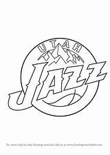 Jazz Drawing Logo Utah Draw Nba Step Coloring Drawings Pages Template Getdrawings Learn sketch template