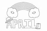April Coloring Pages Sheets Toddlers Printable Sheet Print Size sketch template