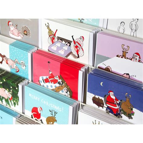 Funny Christmas Cards Naughty Christmas Card Cheeky Santa Etsy