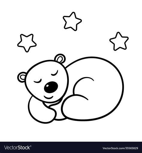 nice pictures sleeping bear coloring page  bears coloring