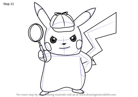 learn   draw detective pikachu  detective pikachu detective