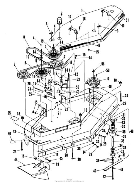 snapper pma  pro  deck attachment  series  parts diagram   mower front deck